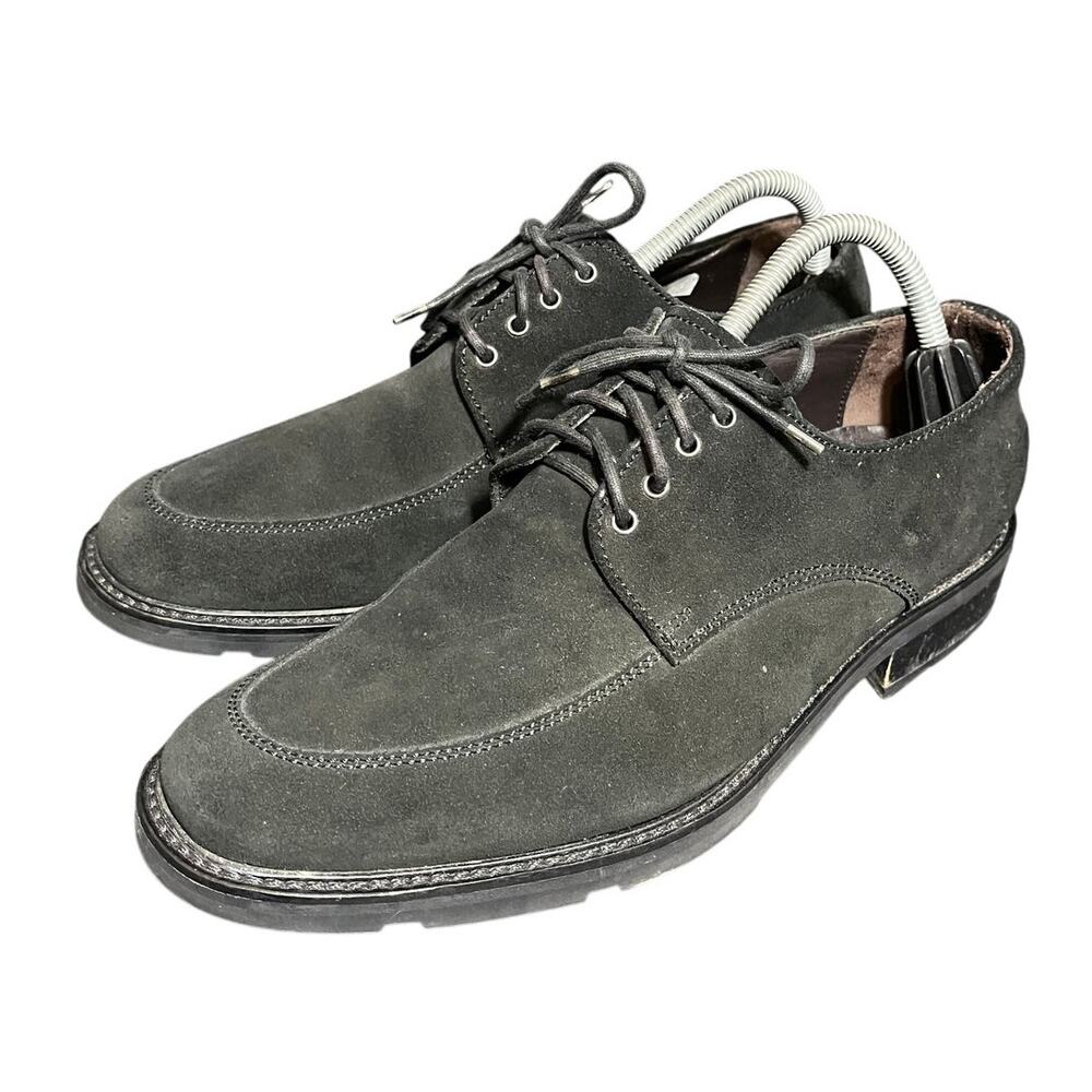 Men's To Boot New York Oxfords Dress Shoes Size 8.5 Black Suede Apron‎ Toe